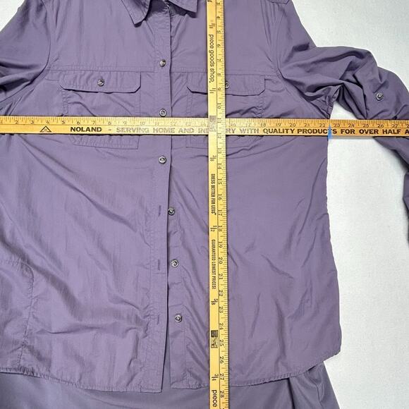 2pc Eddie Bauer Departure Dress Women L Purple Midi Tank w L/S Shirt Classic Fit - Picture 12 of 15